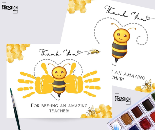 BEE-ING AN AMAZING TEACHER FOOTPRINT CRAFT