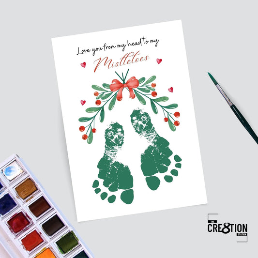 MISTLETOE CHRISTMAS FOOTPRINT CRAFT