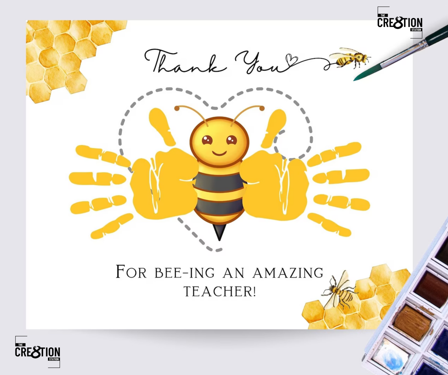 BEE-ING AN AMAZING TEACHER FOOTPRINT CRAFT