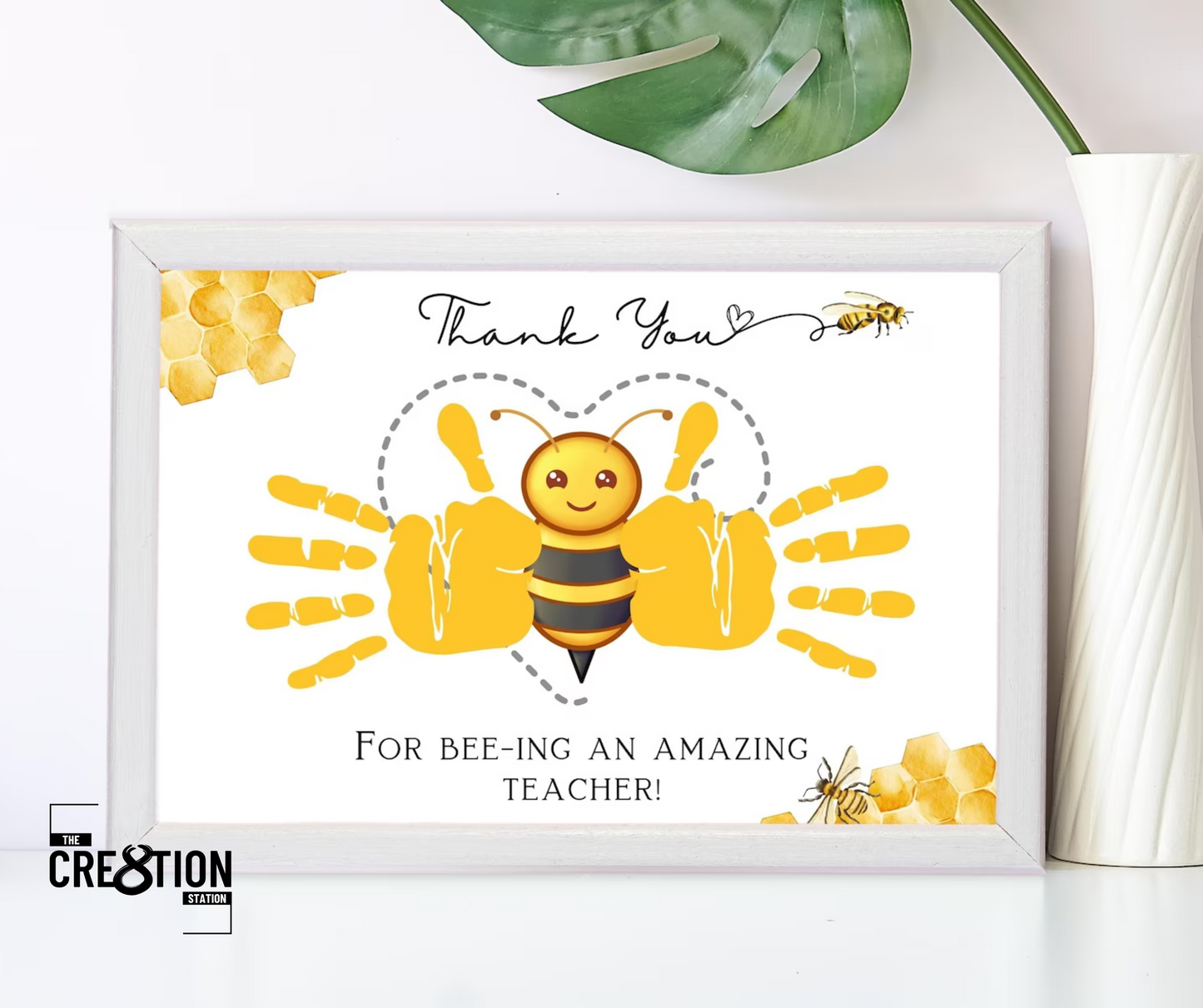 BEE-ING AN AMAZING TEACHER FOOTPRINT CRAFT