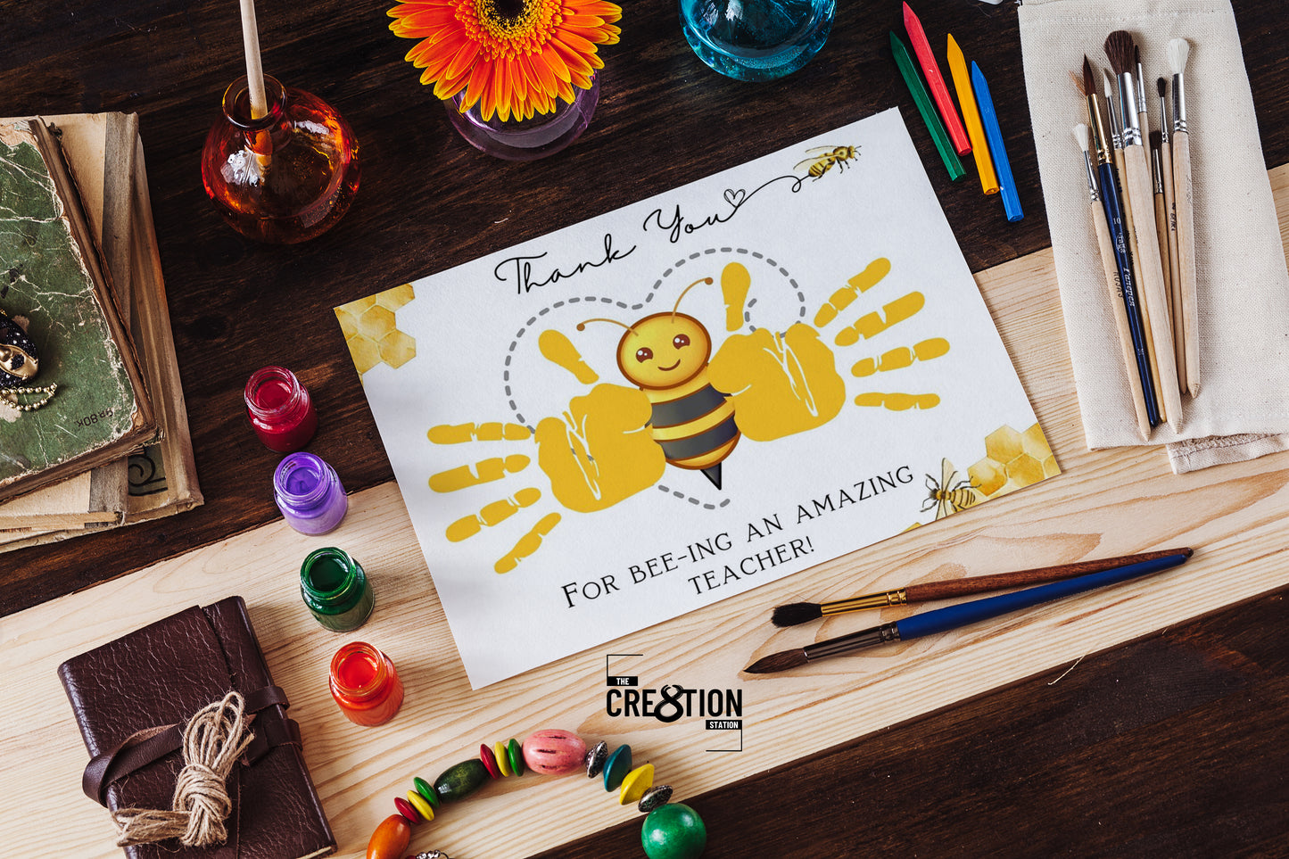 BEE-ING AN AMAZING TEACHER FOOTPRINT CRAFT