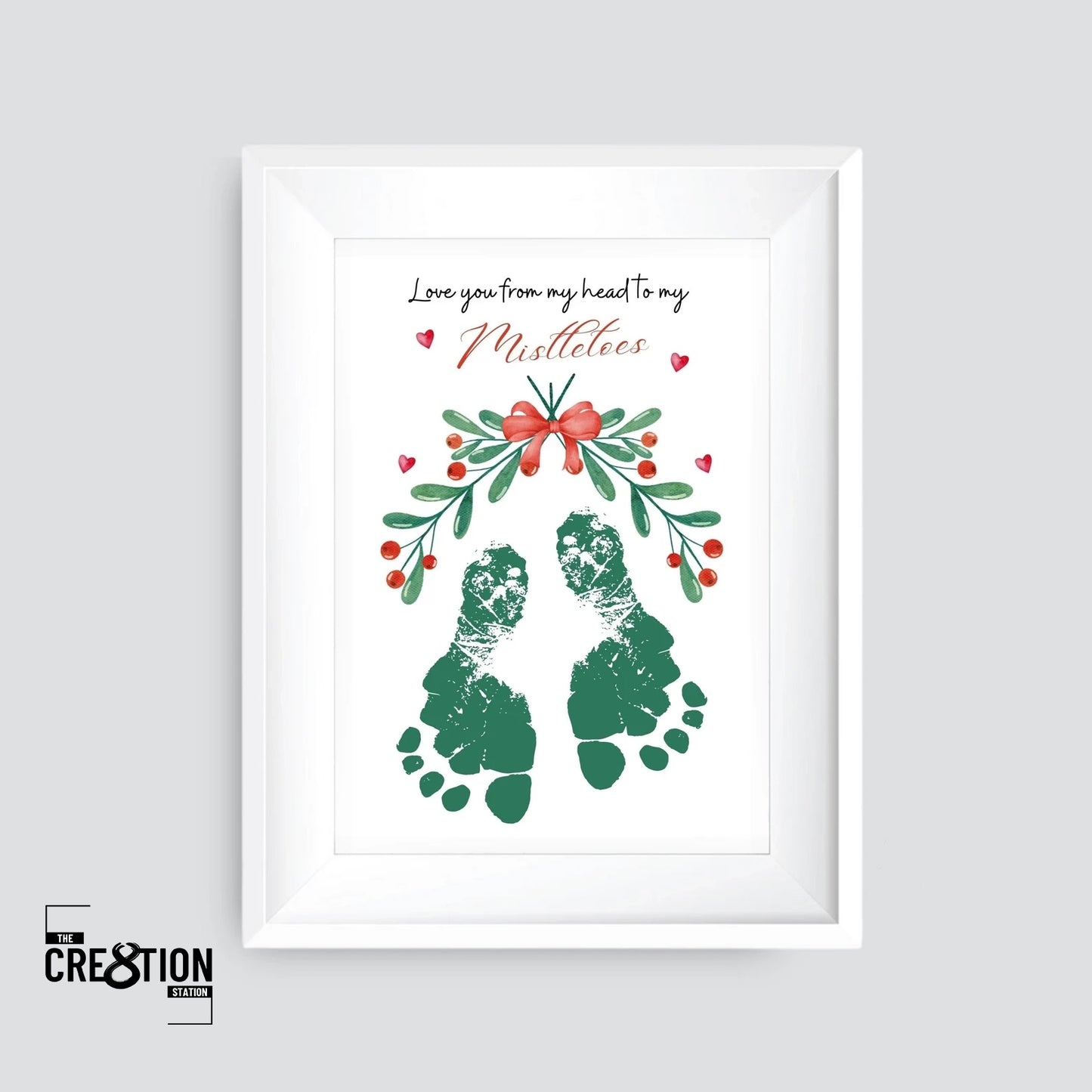 MISTLETOE CHRISTMAS FOOTPRINT CRAFT