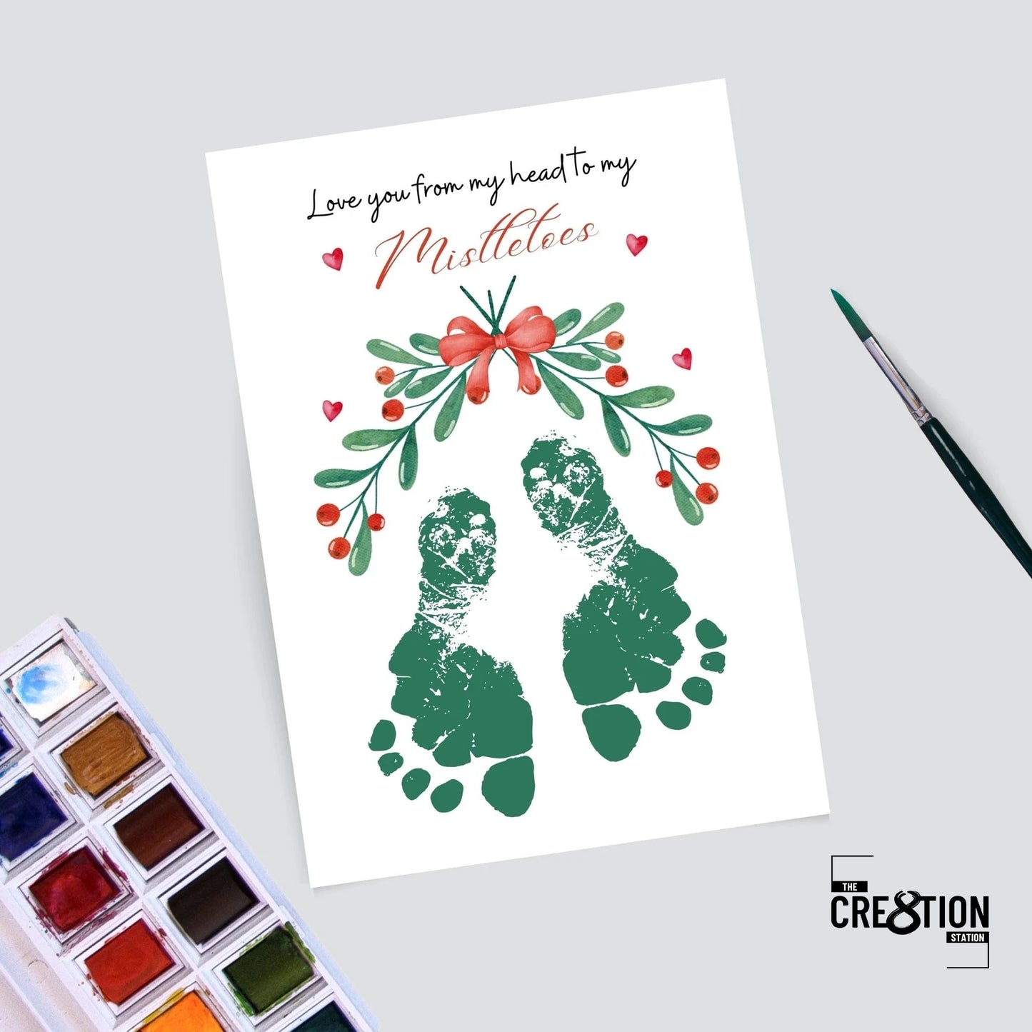 MISTLETOE CHRISTMAS FOOTPRINT CRAFT