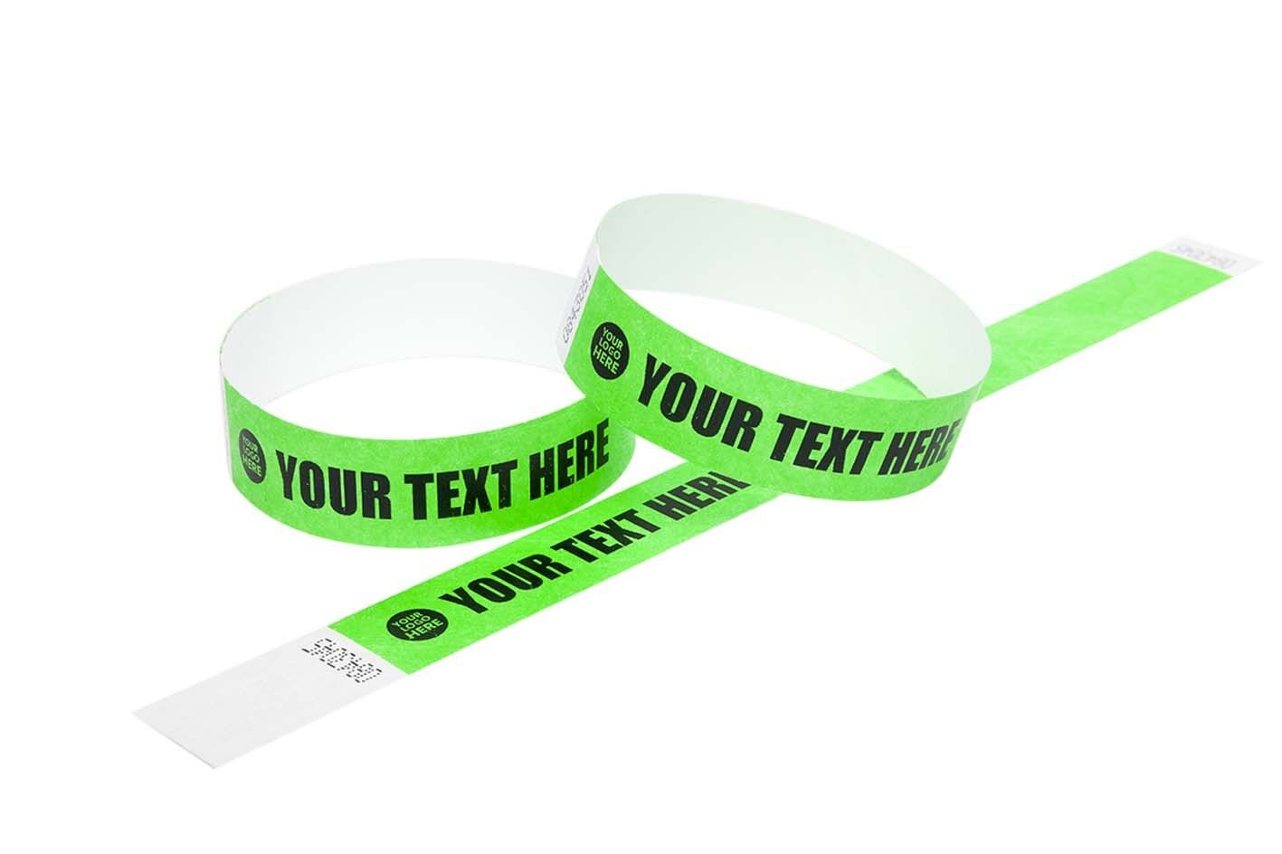 Tyvek Wristbands - NEON