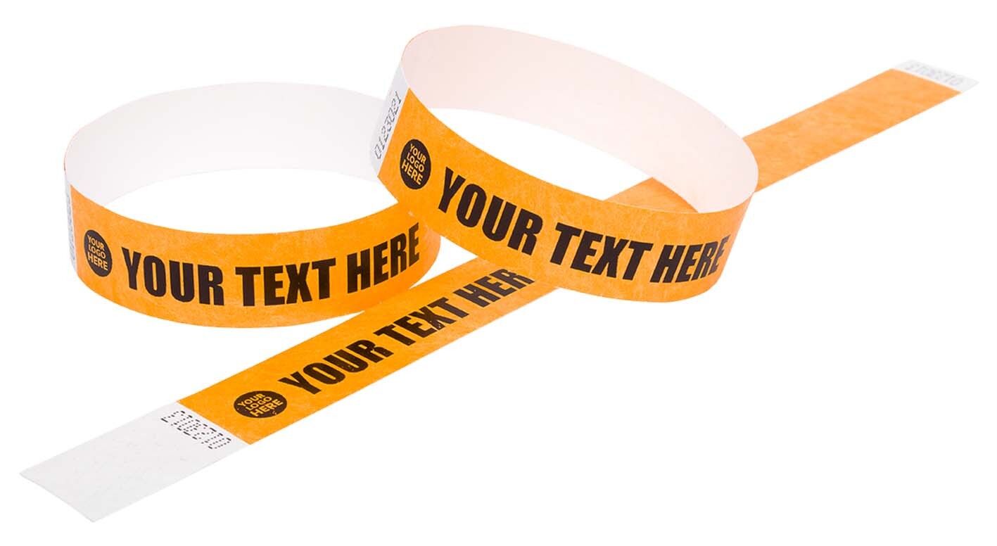 Tyvek Wristbands - NEON